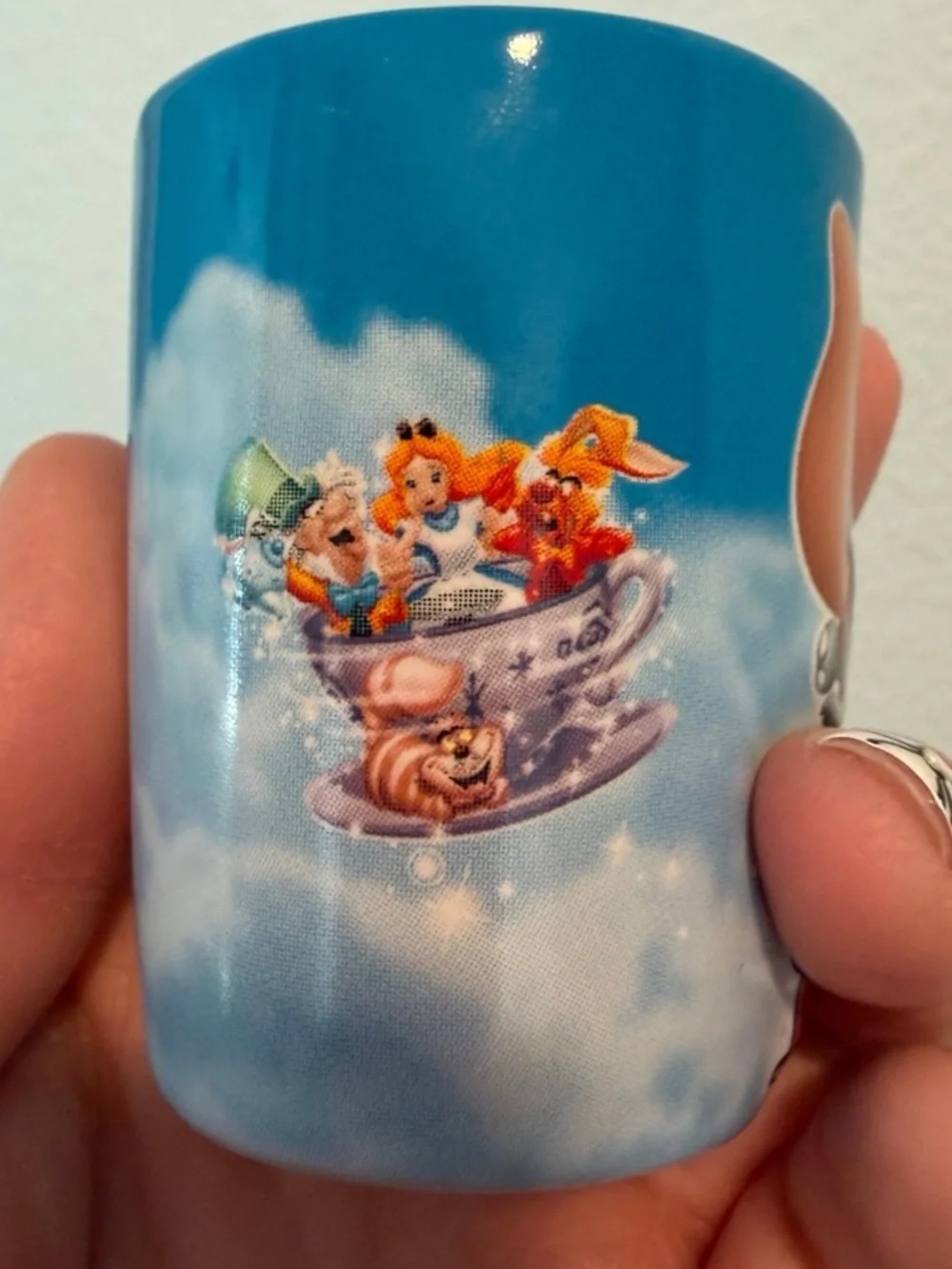 Disneyland Blue Dumbo & Mickey Ceramic Shot Glass